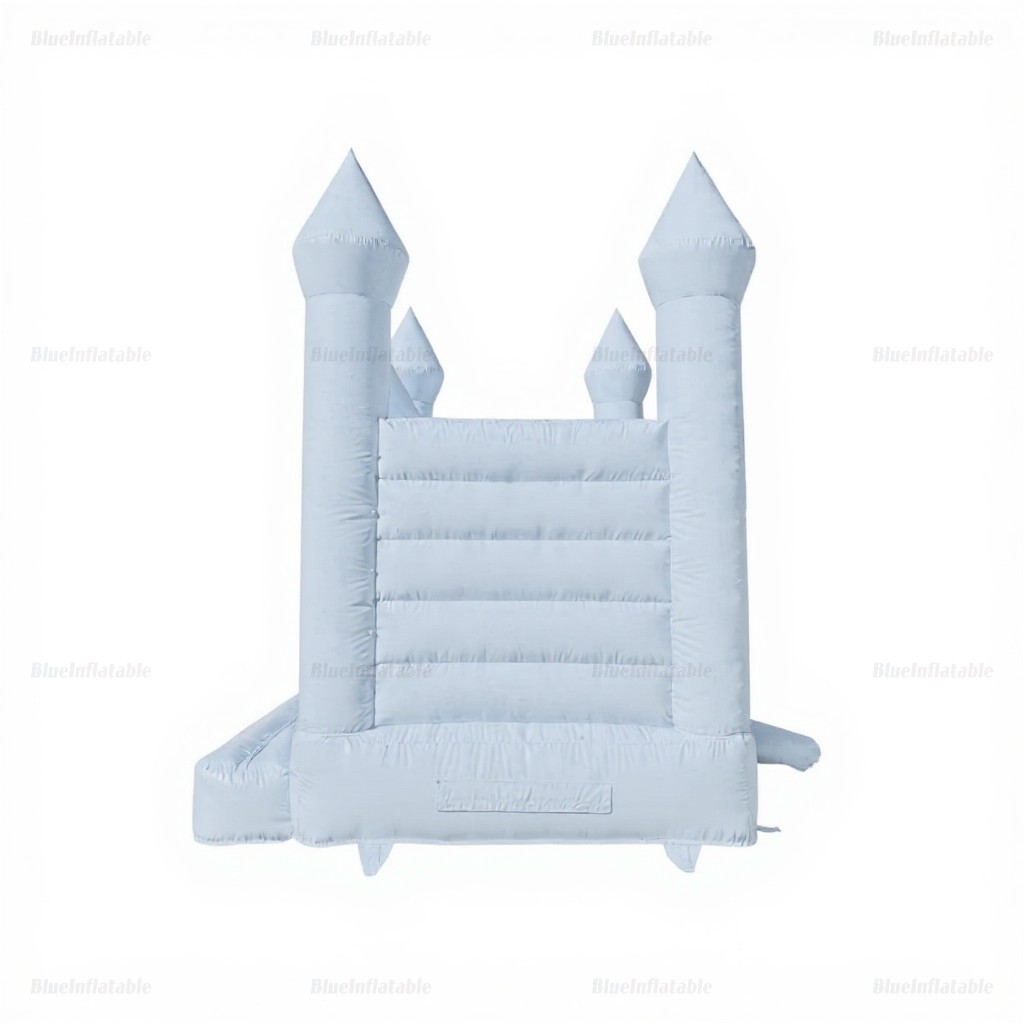 Pastel Blue Wedding Bounce House Castle - Image 6