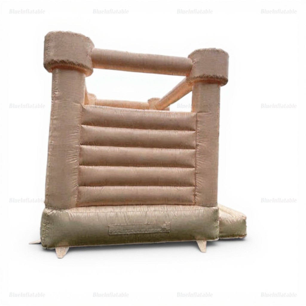 Pastel Peach Wedding Bounce House Castle - Image 4