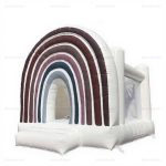 Rainbow Inflatable Bounce House Slide
