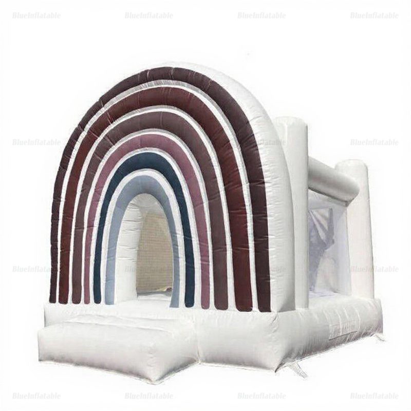 Rainbow Inflatable Bounce House Slide