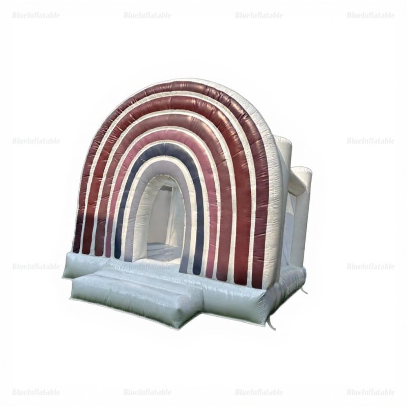 White Wedding Rainbow Inflatable Bouncy Castle