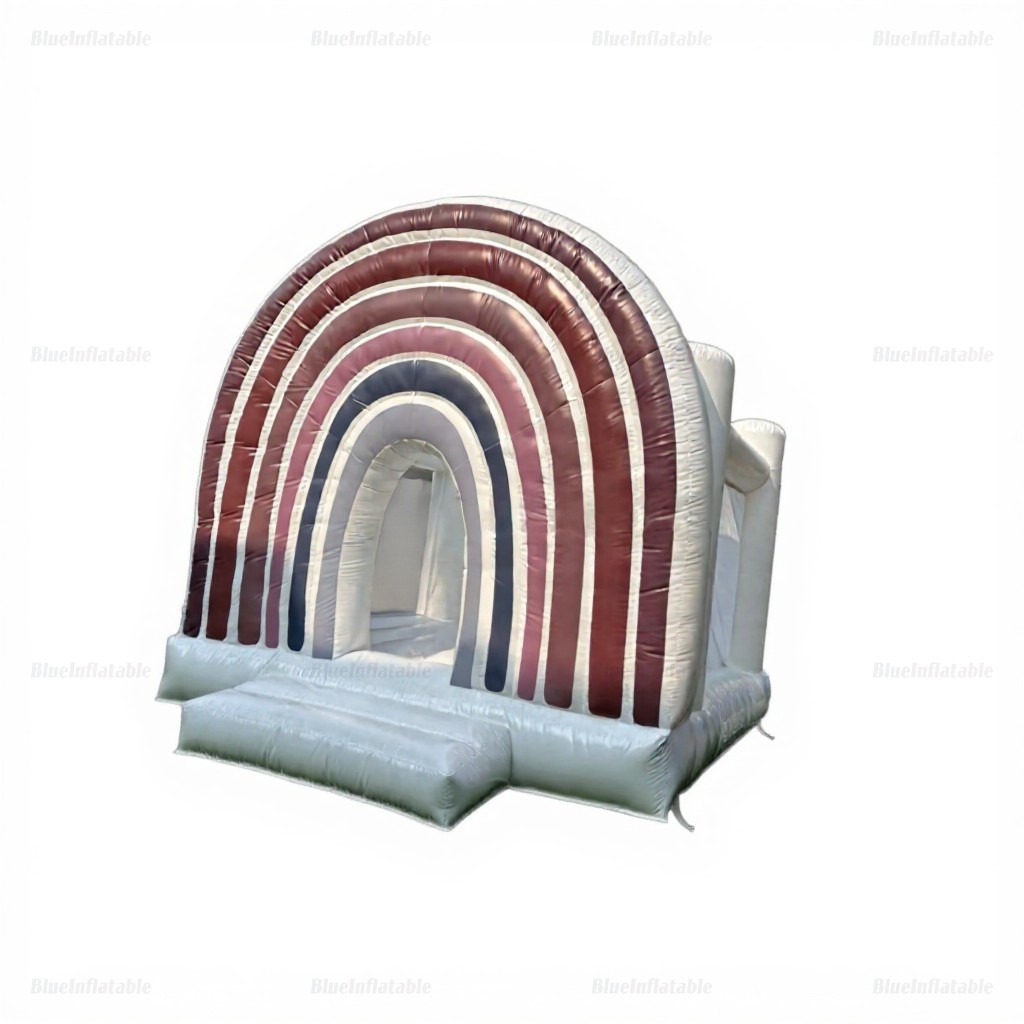 White Wedding Rainbow Inflatable Bouncy Castle