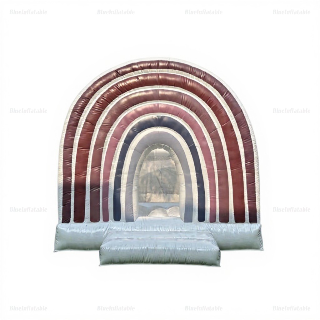 White Wedding Rainbow Inflatable Bouncy Castle - Image 2