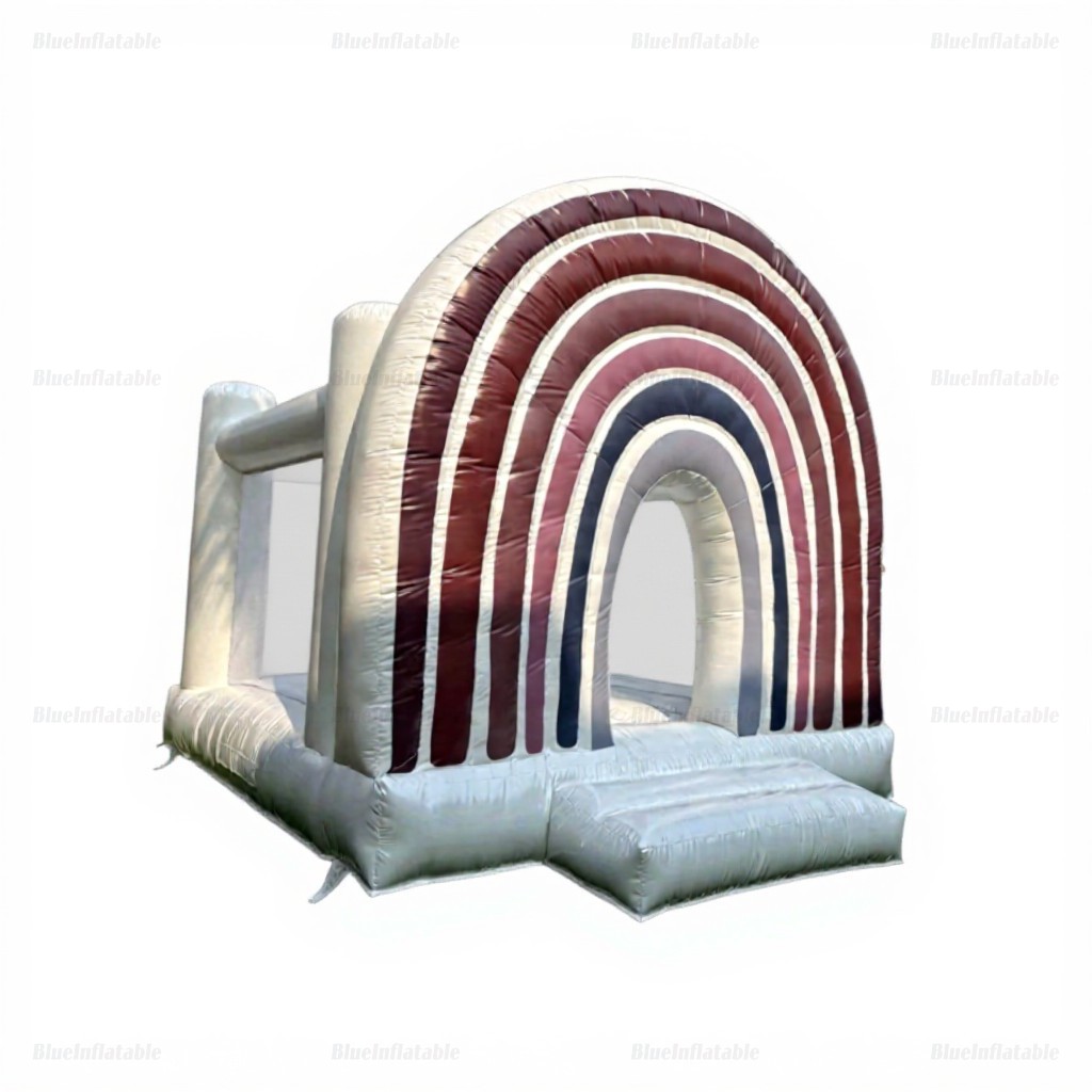 White Wedding Rainbow Inflatable Bouncy Castle - Image 3