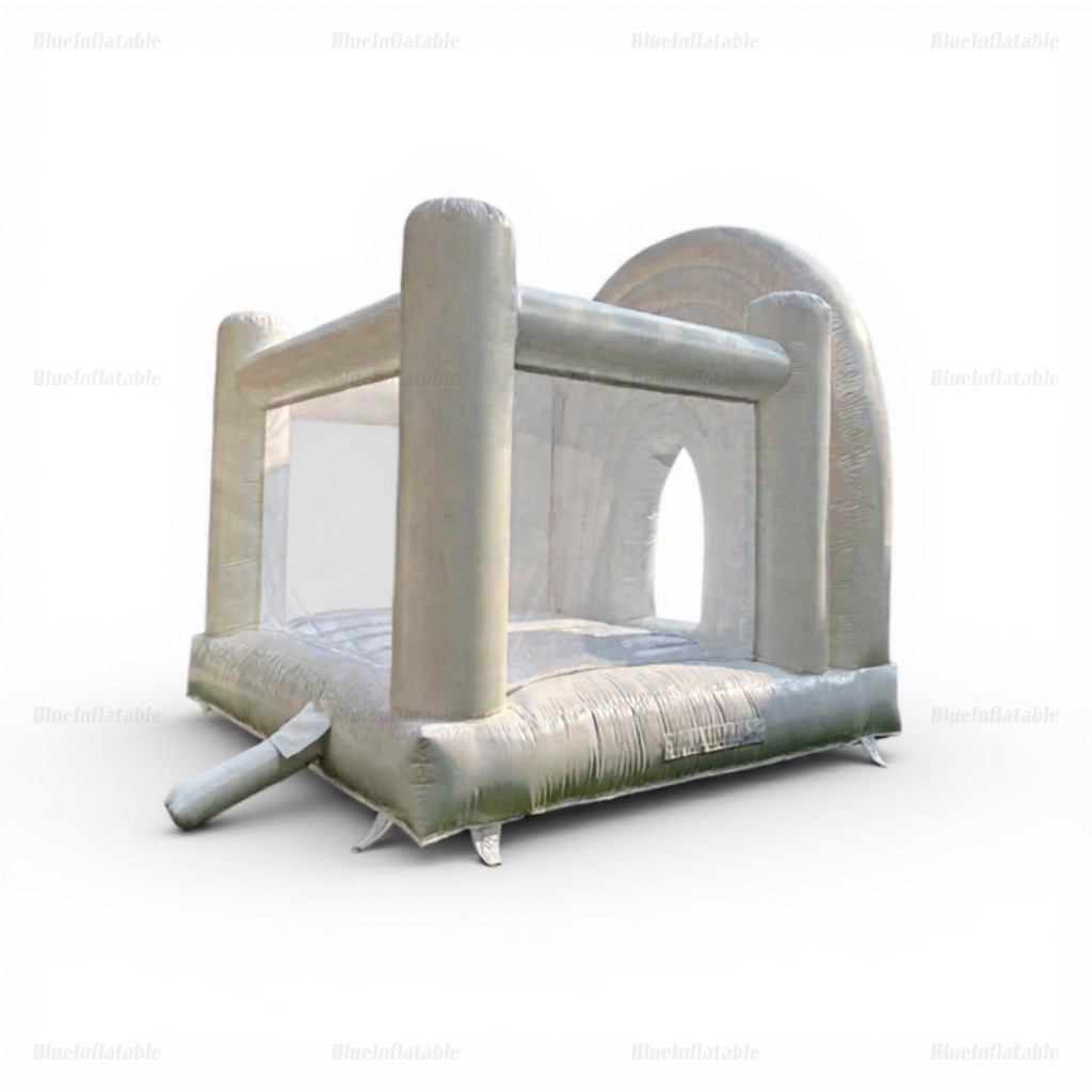 White Wedding Rainbow Inflatable Bouncy Castle - Image 4