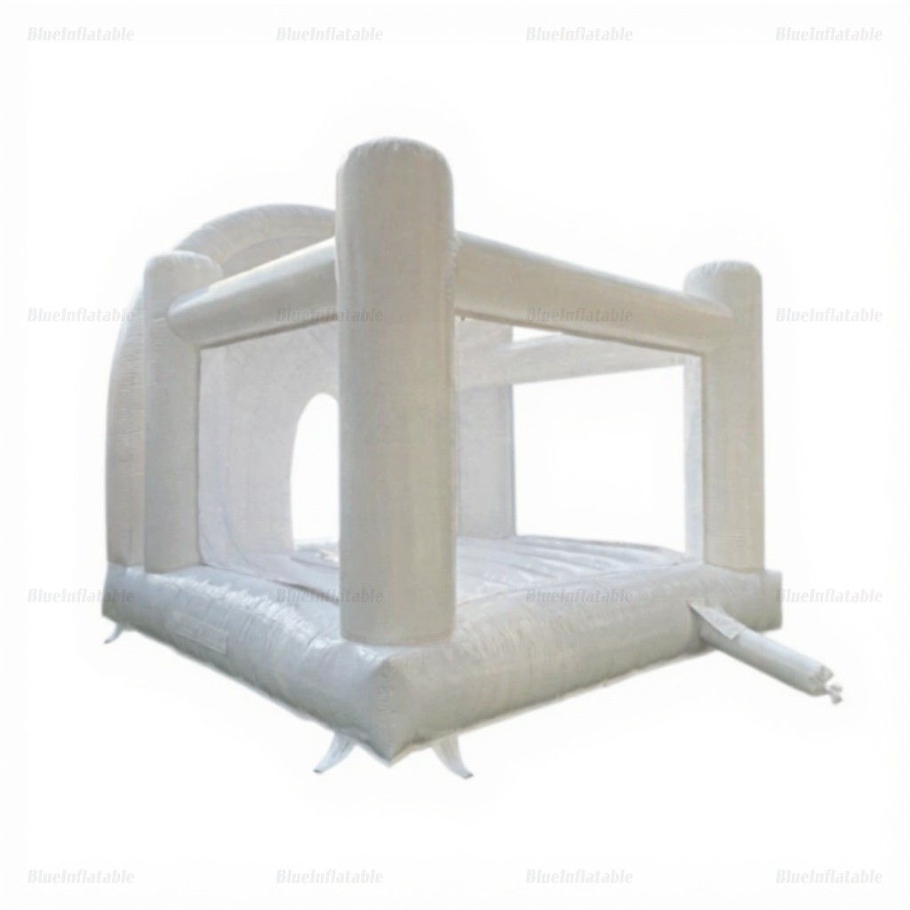 White Wedding Rainbow Inflatable Bouncy Castle - Image 5