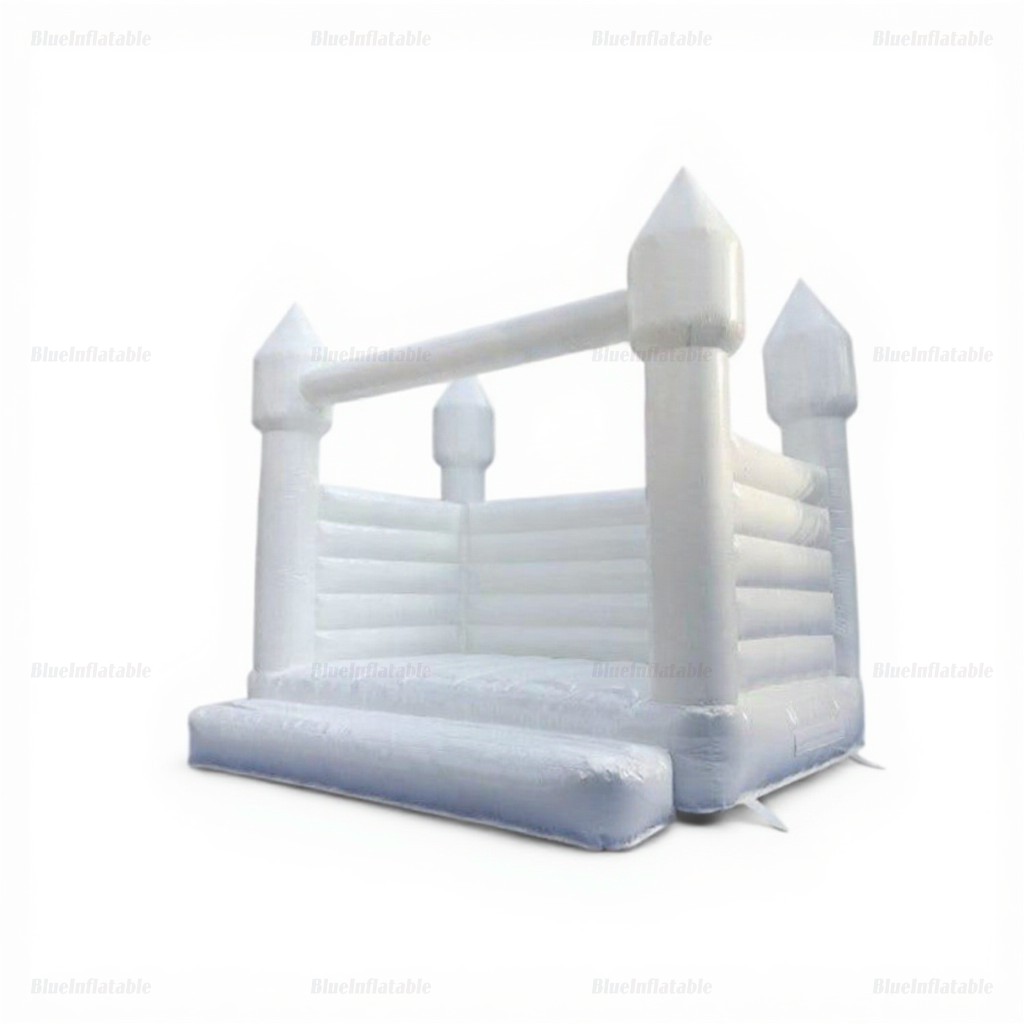White Toddler Bounce House with Slide