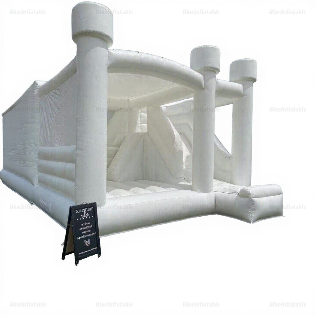 White Wedding Bounce House Castle - Image 2