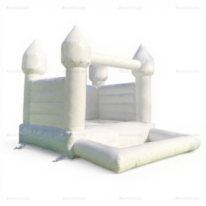 White Inflatable Wedding Bounce House Castle