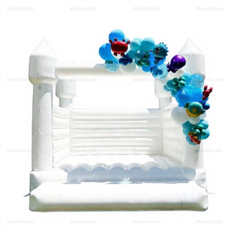 Romantic White Inflatable Bounce House