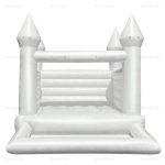 White Commercial PVC Bounce House with Ball Pit