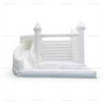 White Wedding Bounce House with Slide & Ball Pit