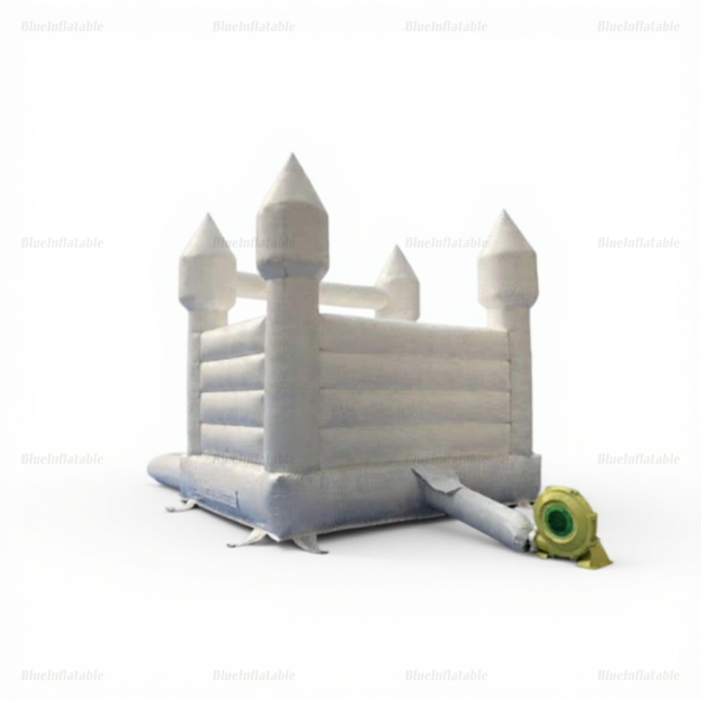 White Bounce House Castle with Ball Pit - Image 5