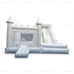 White Inflatable Bouncer with Slide Combo