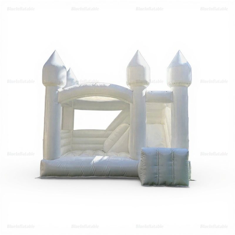 White Castle Combo Inflatable Bounce House with Slide