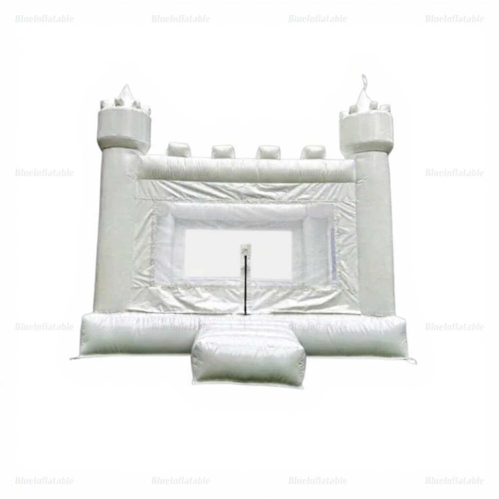 White Inflatable Wedding Bouncy Castle for Kids