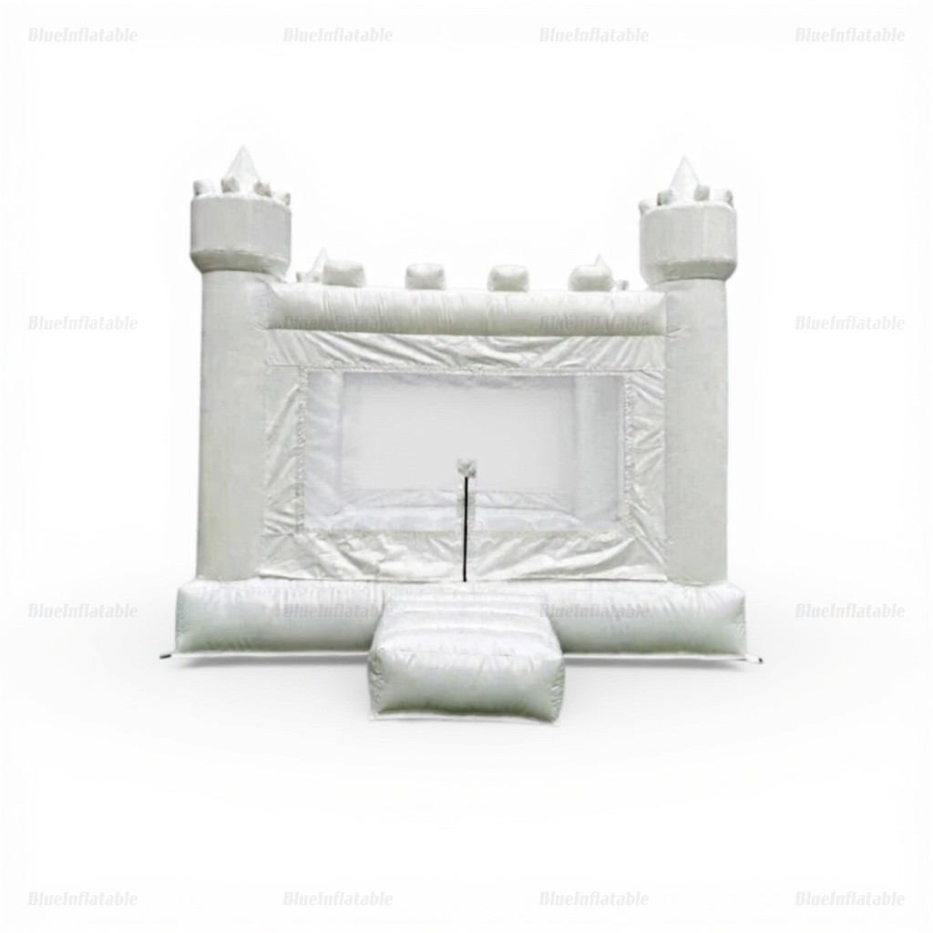 White Inflatable Wedding Bouncy Castle for Kids - Image 2