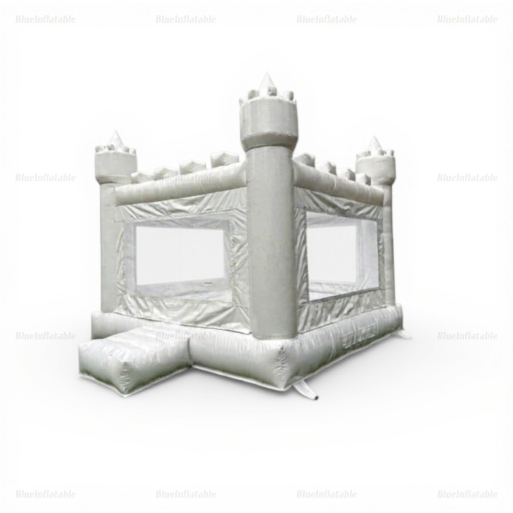 White Inflatable Wedding Bouncy Castle for Kids - Image 3