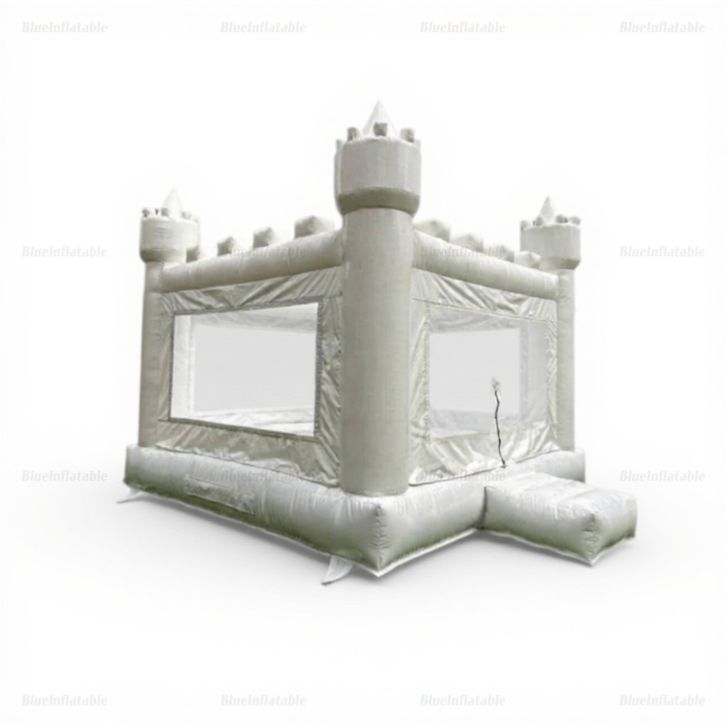 White Inflatable Wedding Bouncy Castle for Kids - Image 4