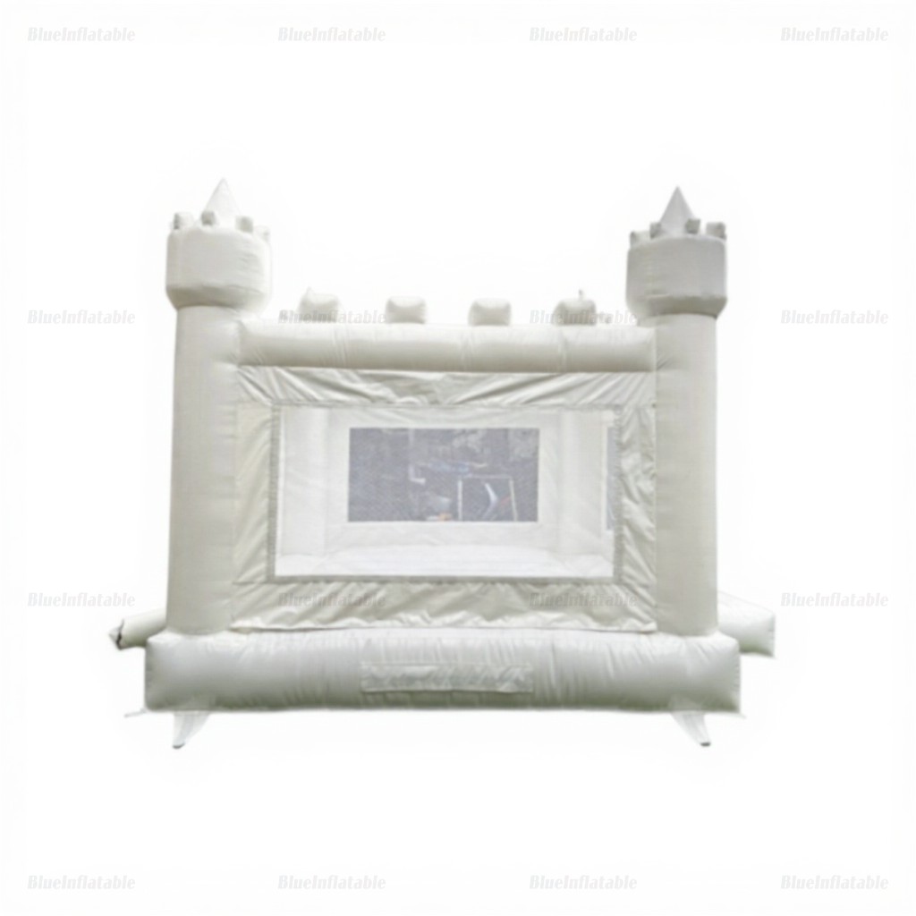White Inflatable Wedding Bouncy Castle for Kids - Image 5
