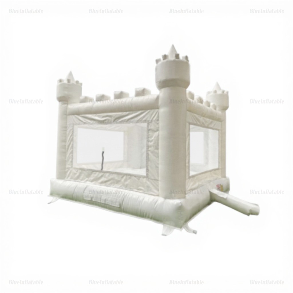 White Inflatable Wedding Bouncy Castle for Kids - Image 6