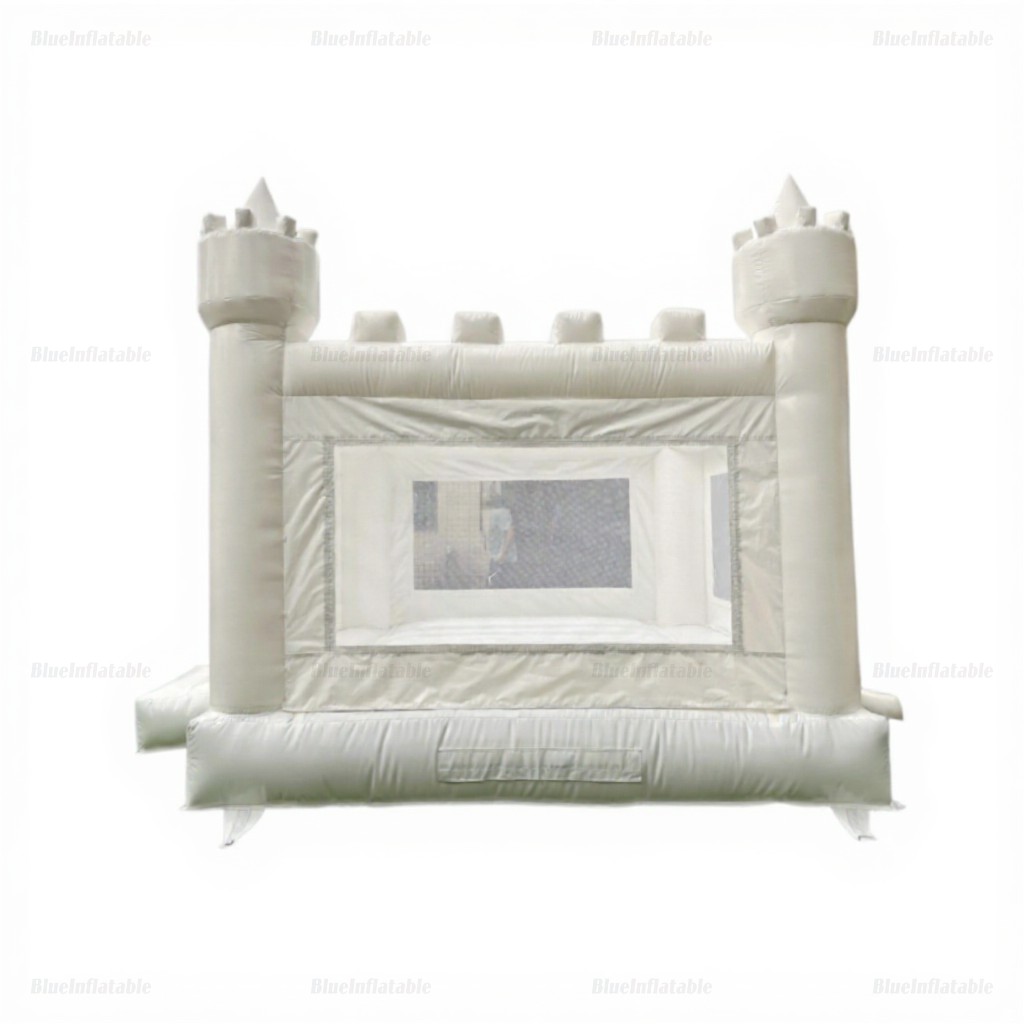 White Inflatable Wedding Bouncy Castle for Kids - Image 7