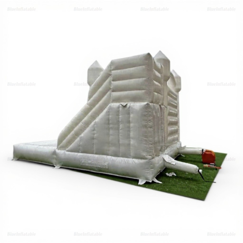 White Wedding Bounce House with Slide and Ball Pit - Image 8