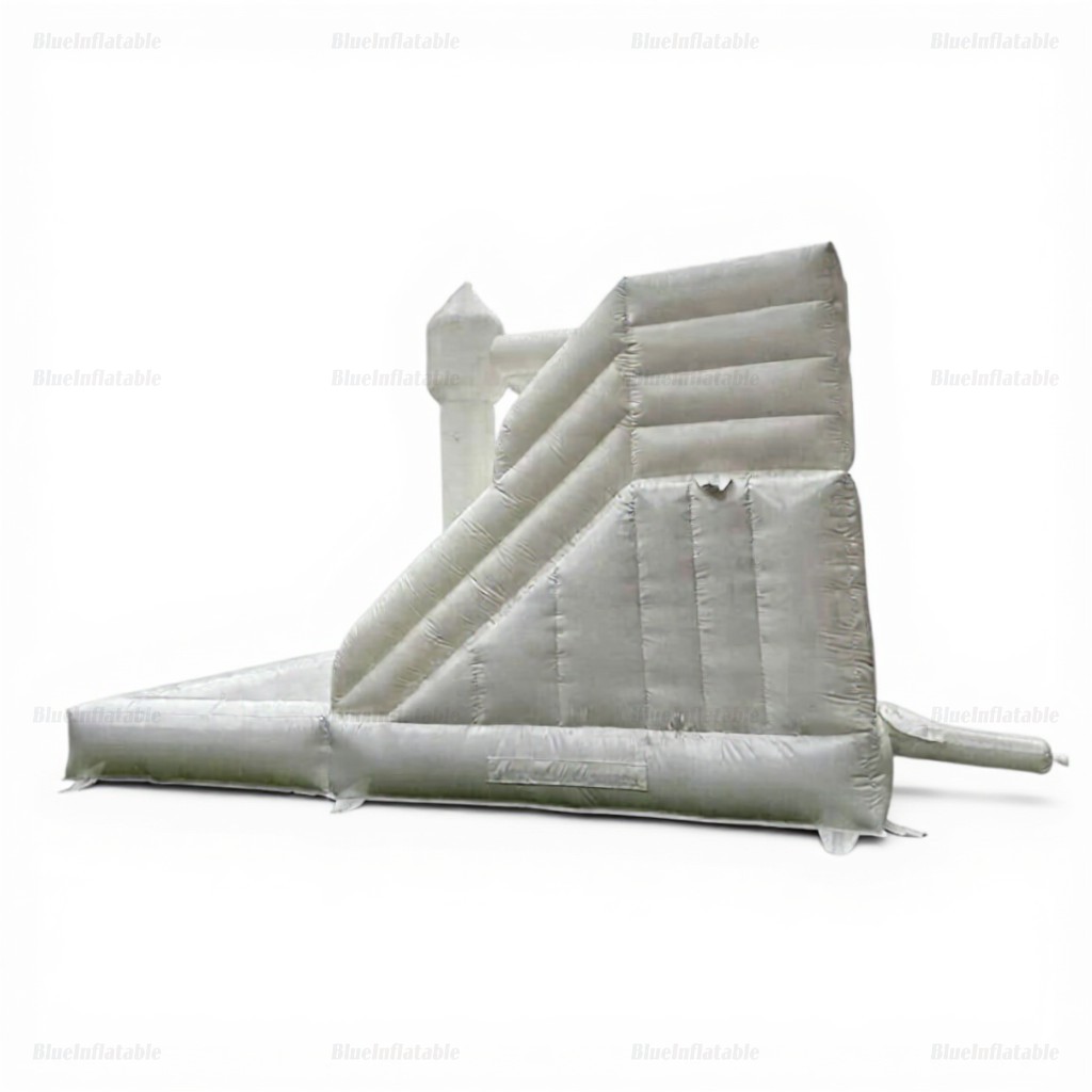 White Wedding Bounce House with Slide and Ball Pit - Image 9