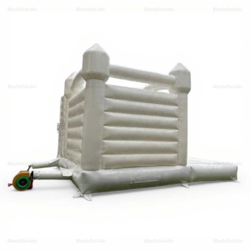 White Wedding Bounce House with Slide and Ball Pit - Image 11